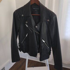 French Connection Faux Leather Moto Jacket